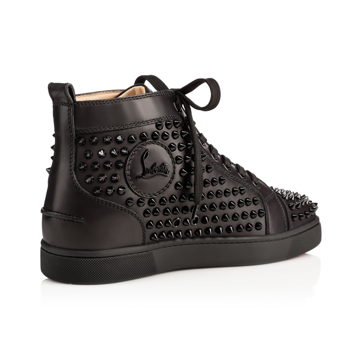 Louis - Sneakers - Calf and spikes - Black - Christian Louboutin