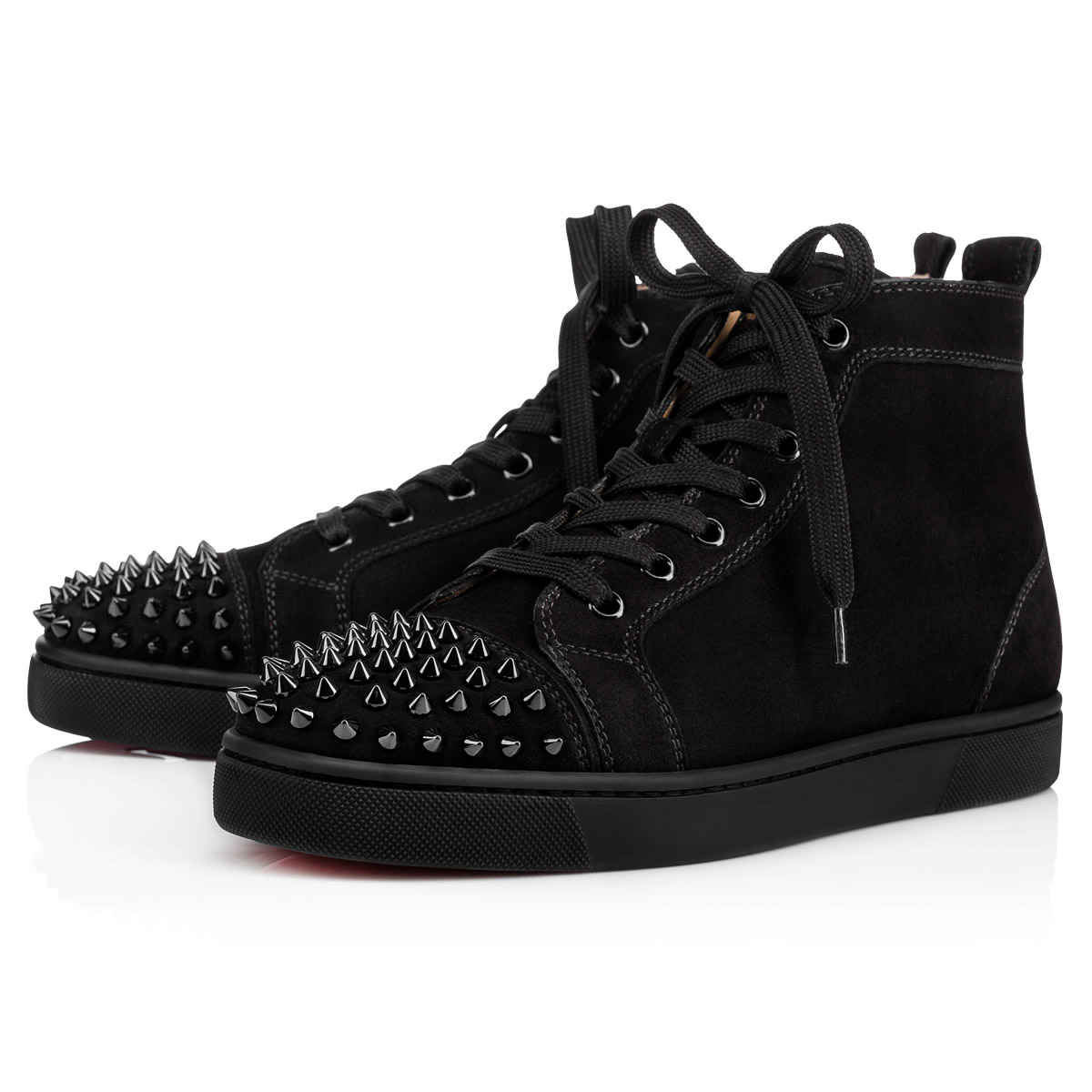 springen Pretentieloos Pakistan Lou Spikes - Sneakers - Suede calf and spikes - Black - Christian Louboutin
