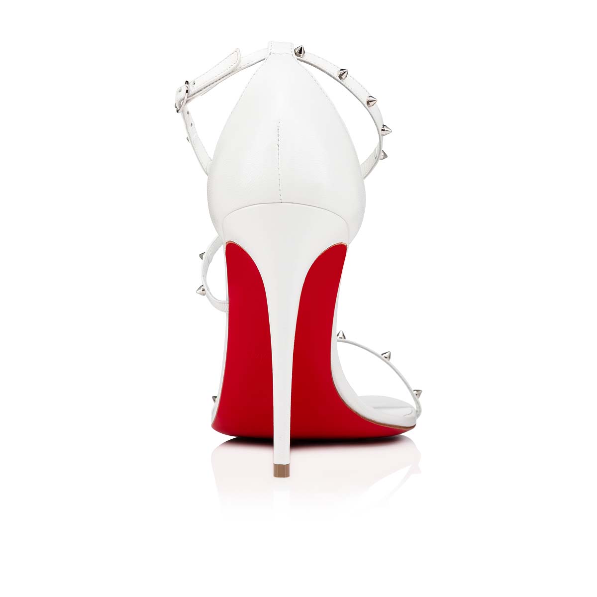 Riojana Spikes 100 White Leather - Shoes - Women - Christian Louboutin