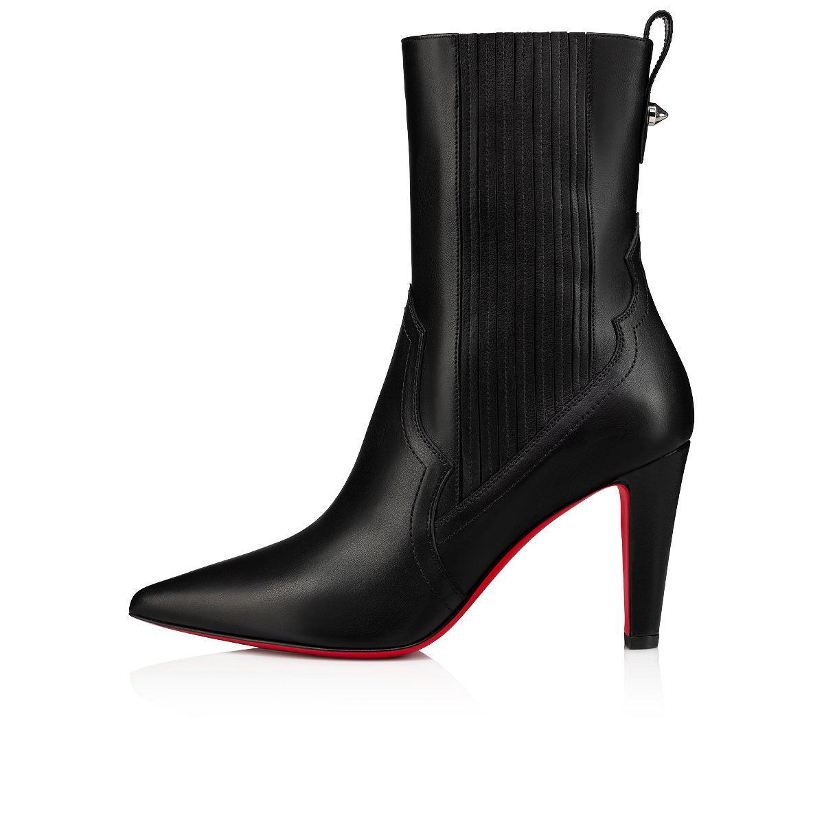 Womens Shoes Boots Ankle boots Christian Louboutin Leather Santigag Boots in Black 