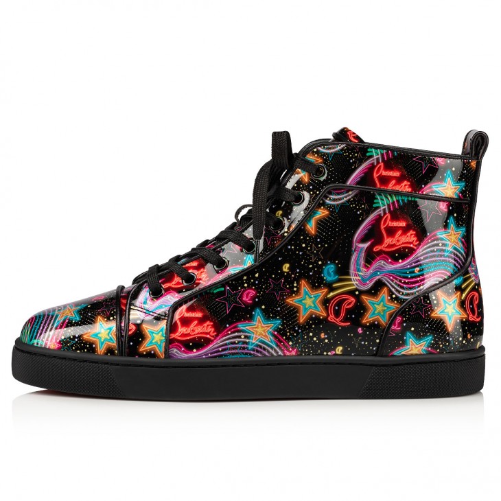 Louis - High-top sneakers - Patent calf Starlight print and nappa 